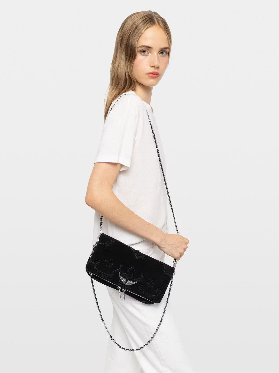 Cartera Rock Western Used Negro