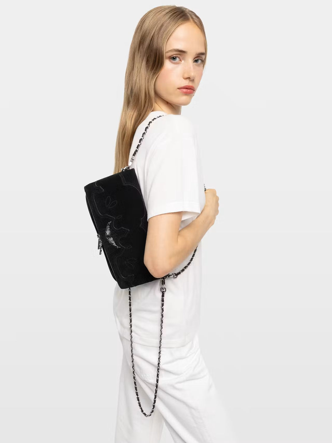 Cartera Rock Western Used Negro