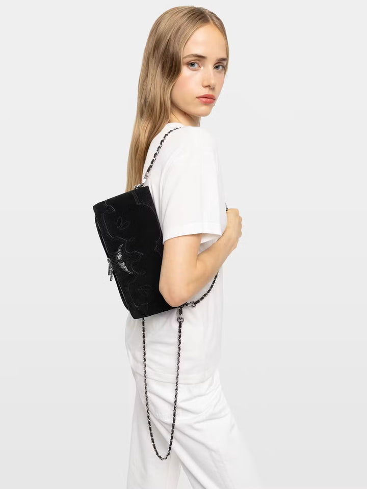 Cartera Rock Western Used Negro