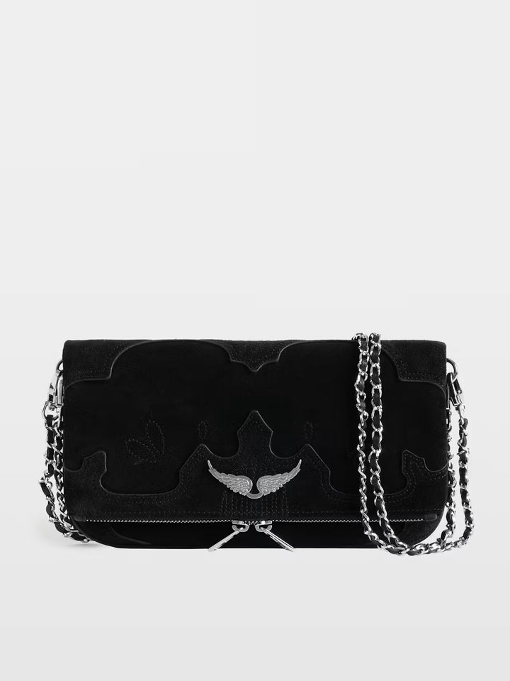 Cartera Rock Western Used Negro
