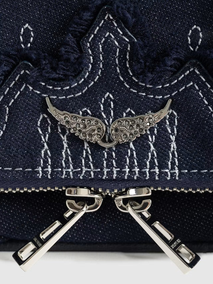 Cartera Rock Mini Denim