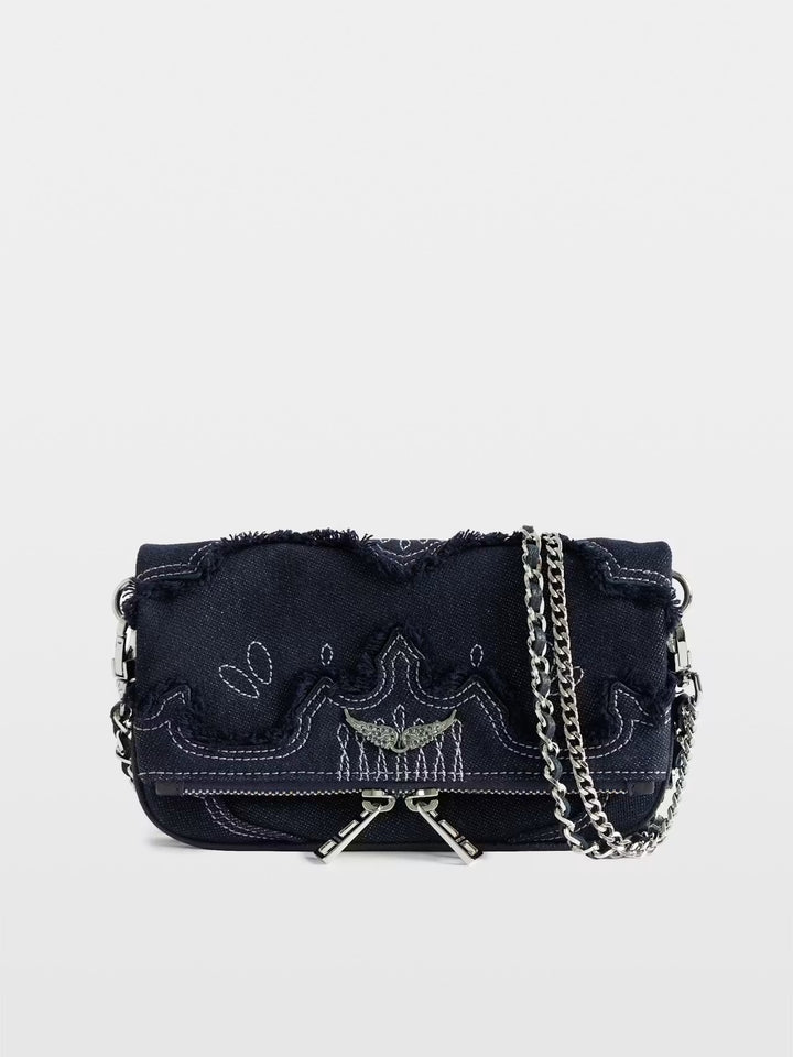 Cartera Rock Mini Denim