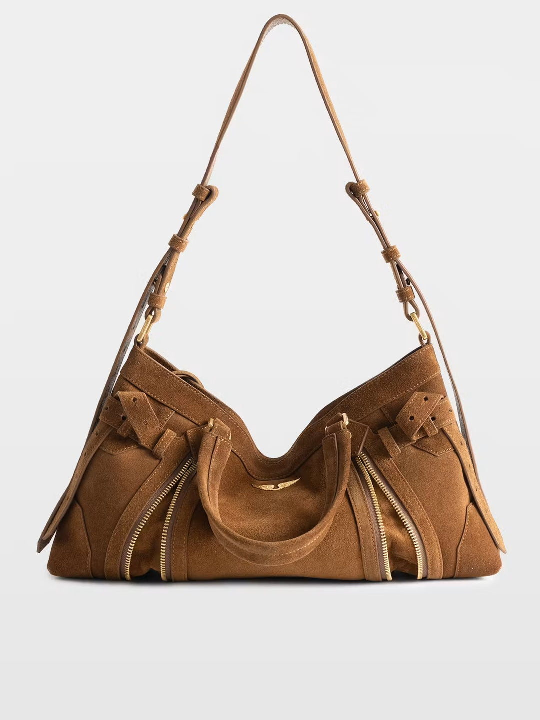 Cartera Madison Small Suede Café