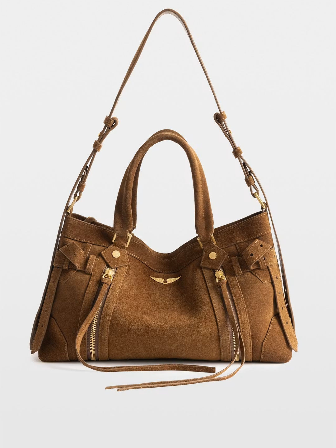 Cartera Madison Small Suede Café