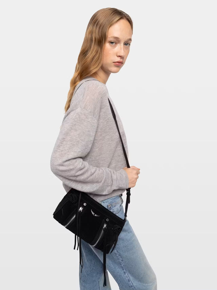 Cartera Madison Mini Suede Negro