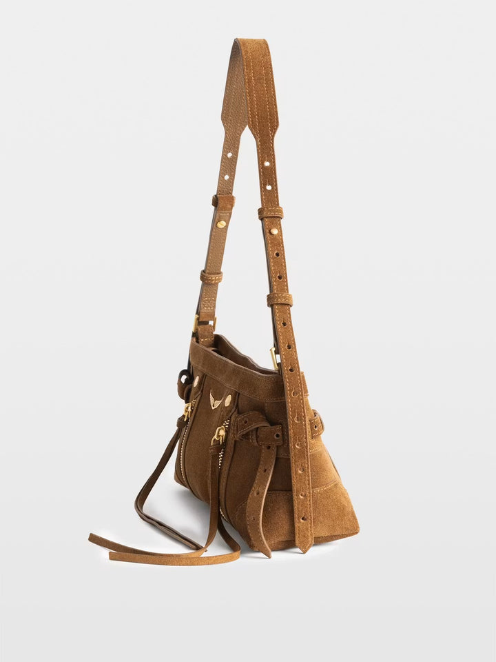 Cartera Madison Mini Suede Café