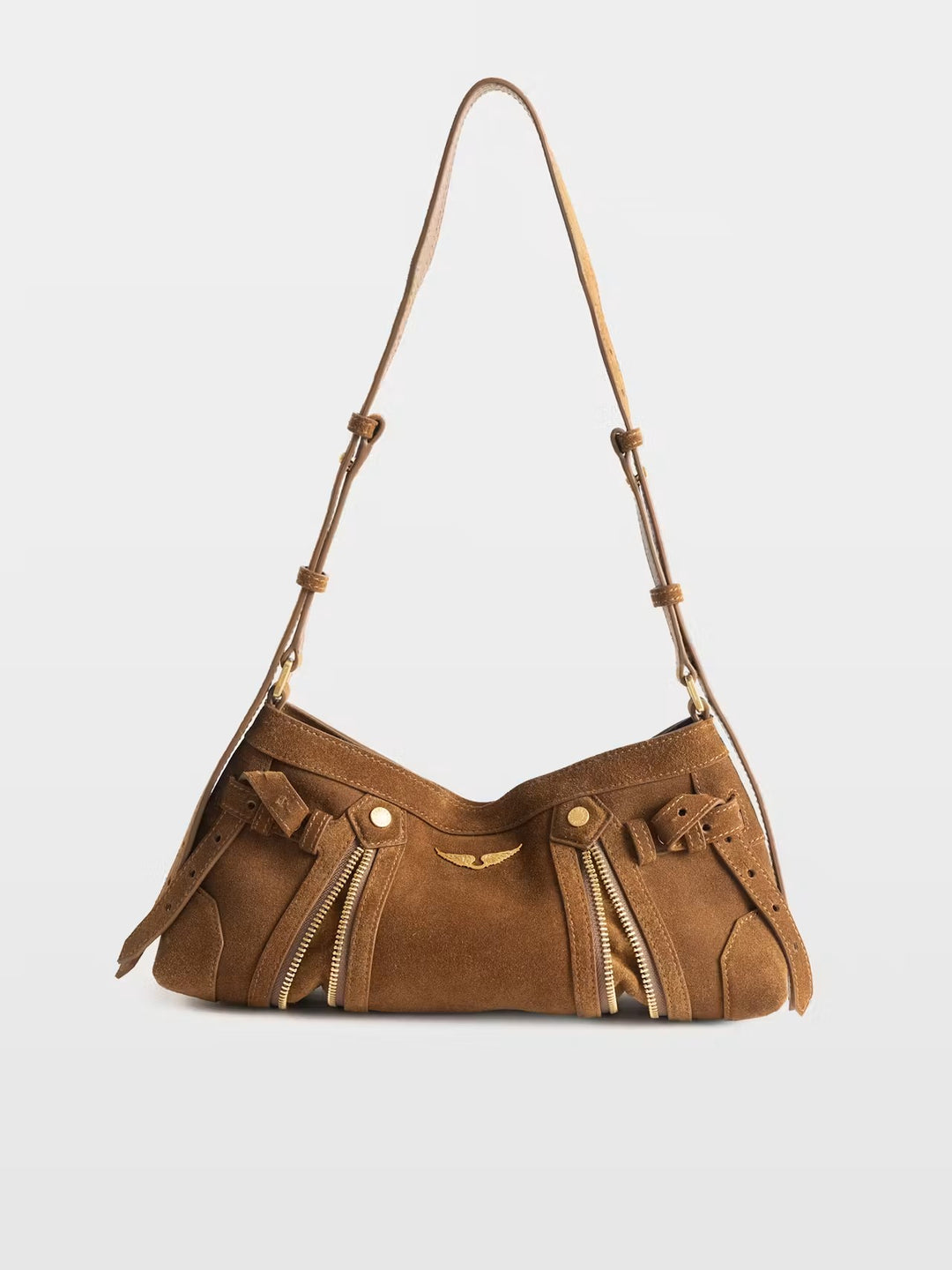 Cartera Madison Mini Suede Café