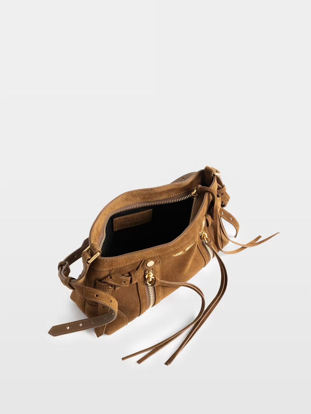 Cartera Madison Mini Suede Café