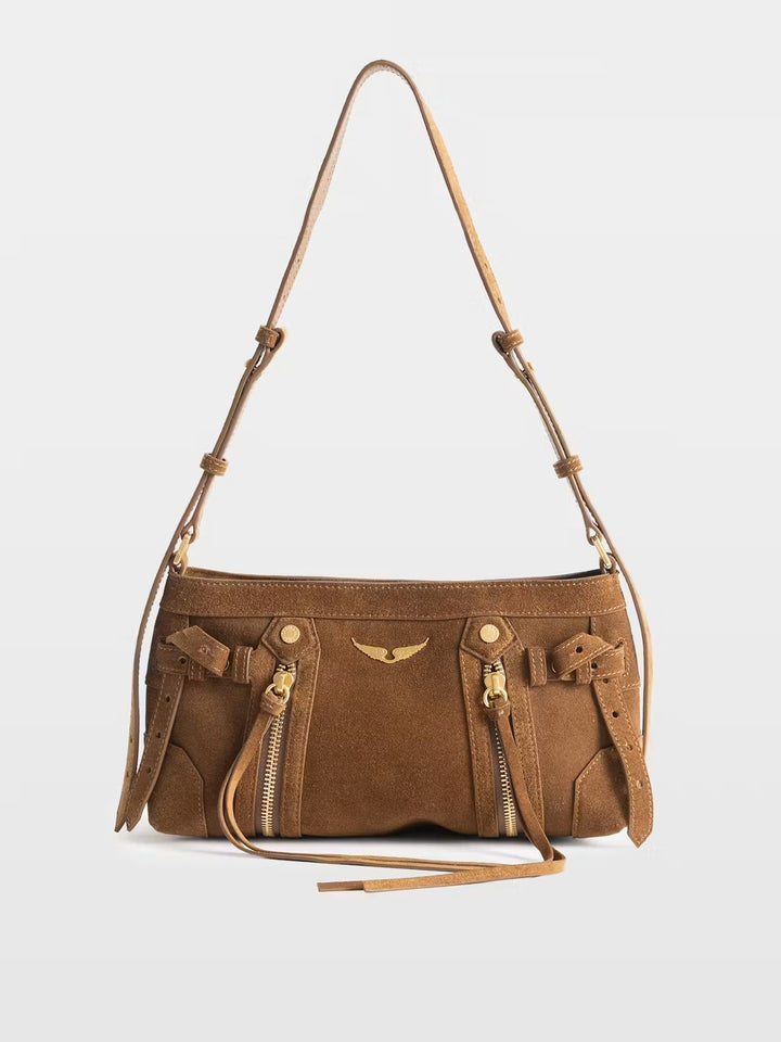 Cartera Madison Mini Suede Café