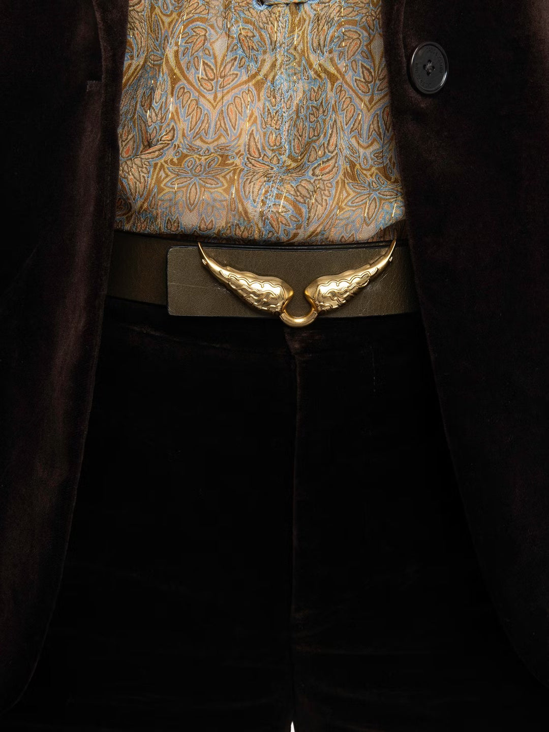 Cinturón Rock Reversible Vintage Negro