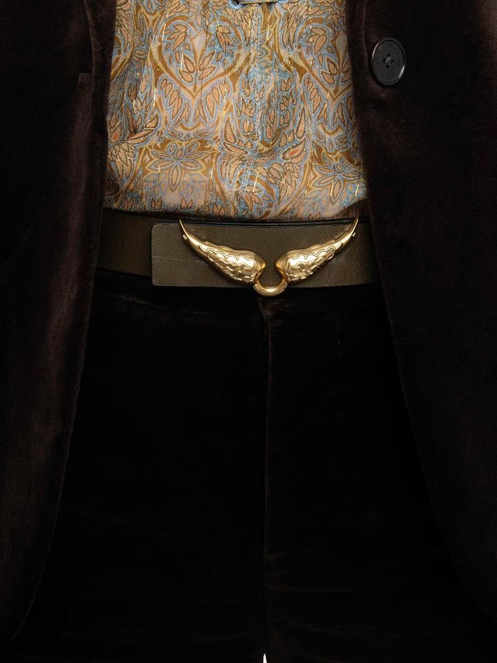 Cinturón Rock Reversible Vintage Negro