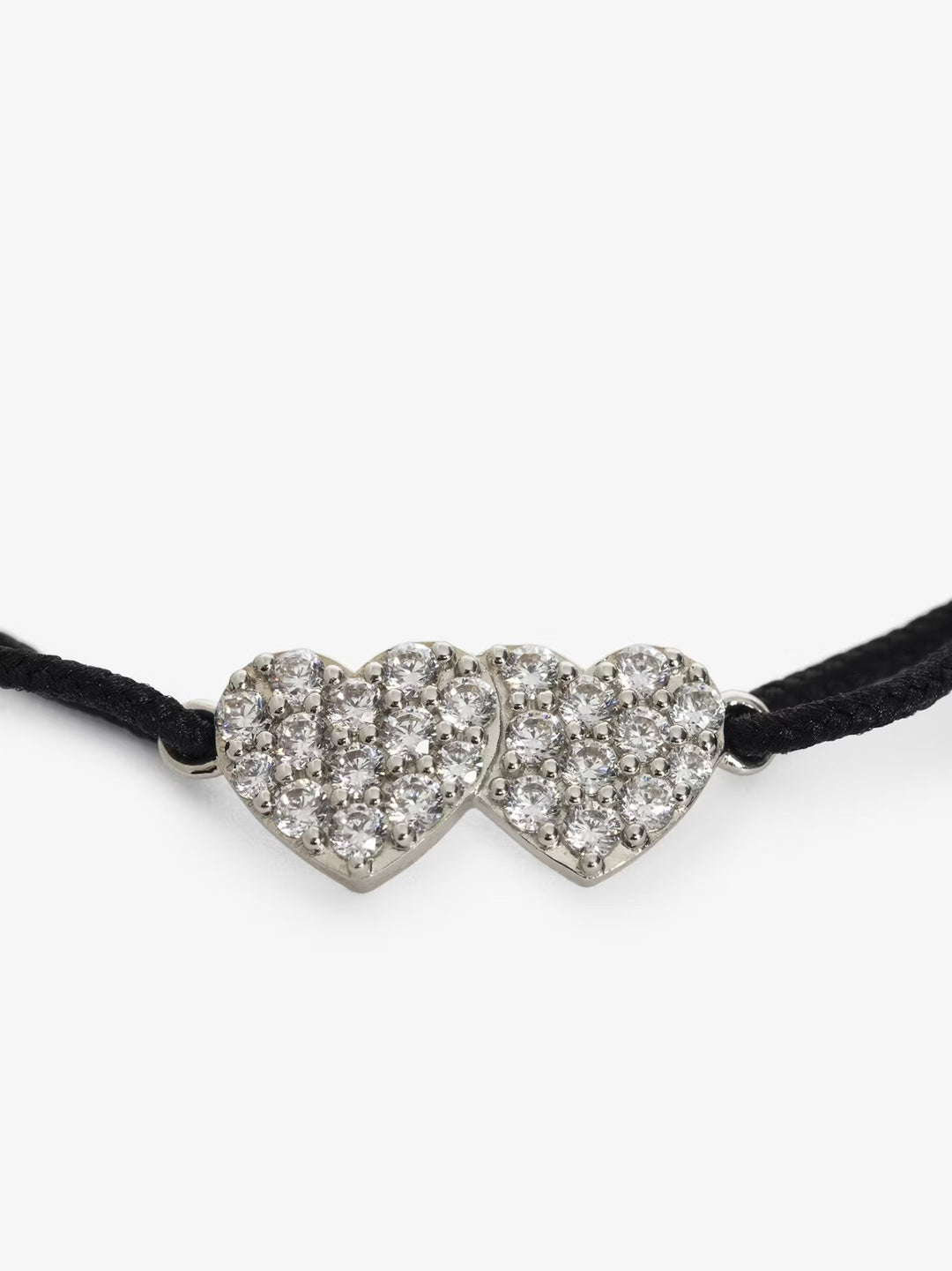 Pulsera Zadig Link Heart Strass Negro