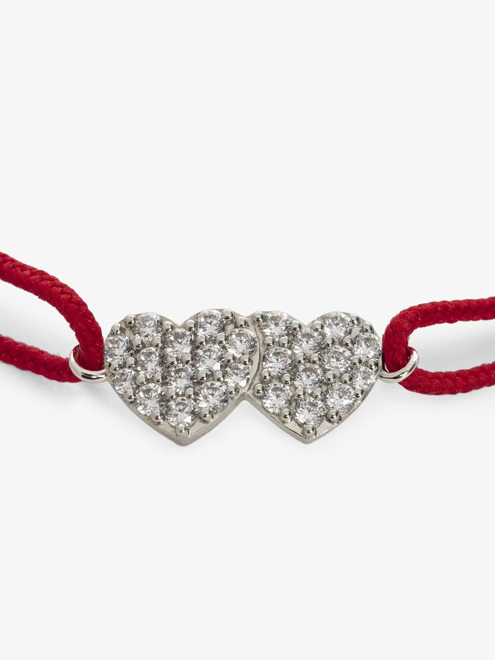 Pulsera Zadig Link Heart Strass Rojo