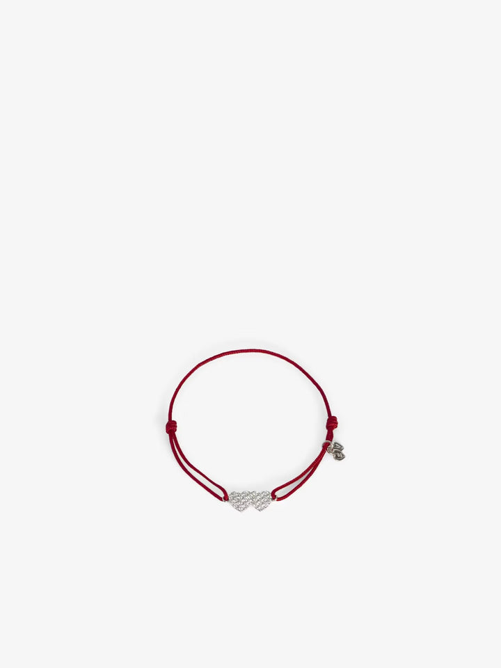 Pulsera Zadig Link Heart Strass Rojo