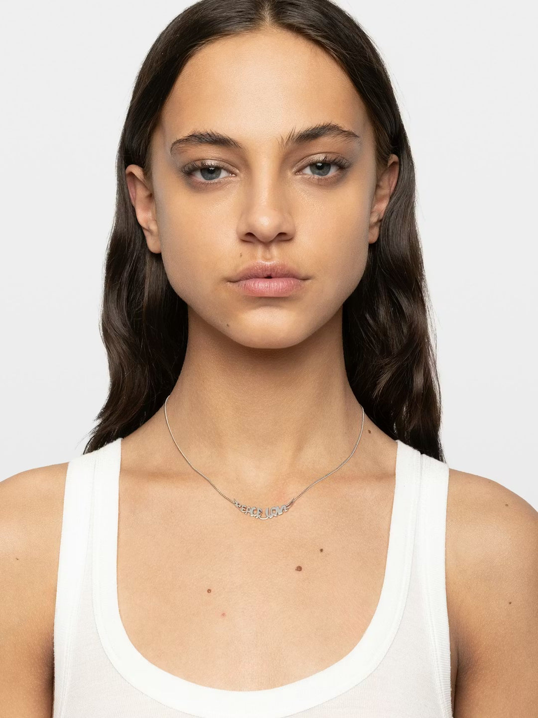 Collar Peace Plateado