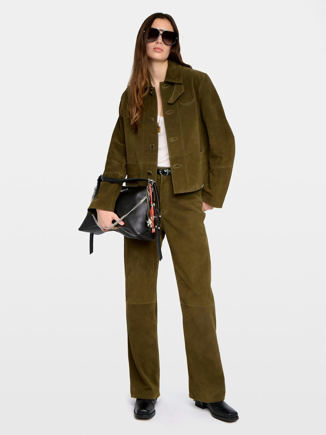 Chaqueta Lessa Suede Verde