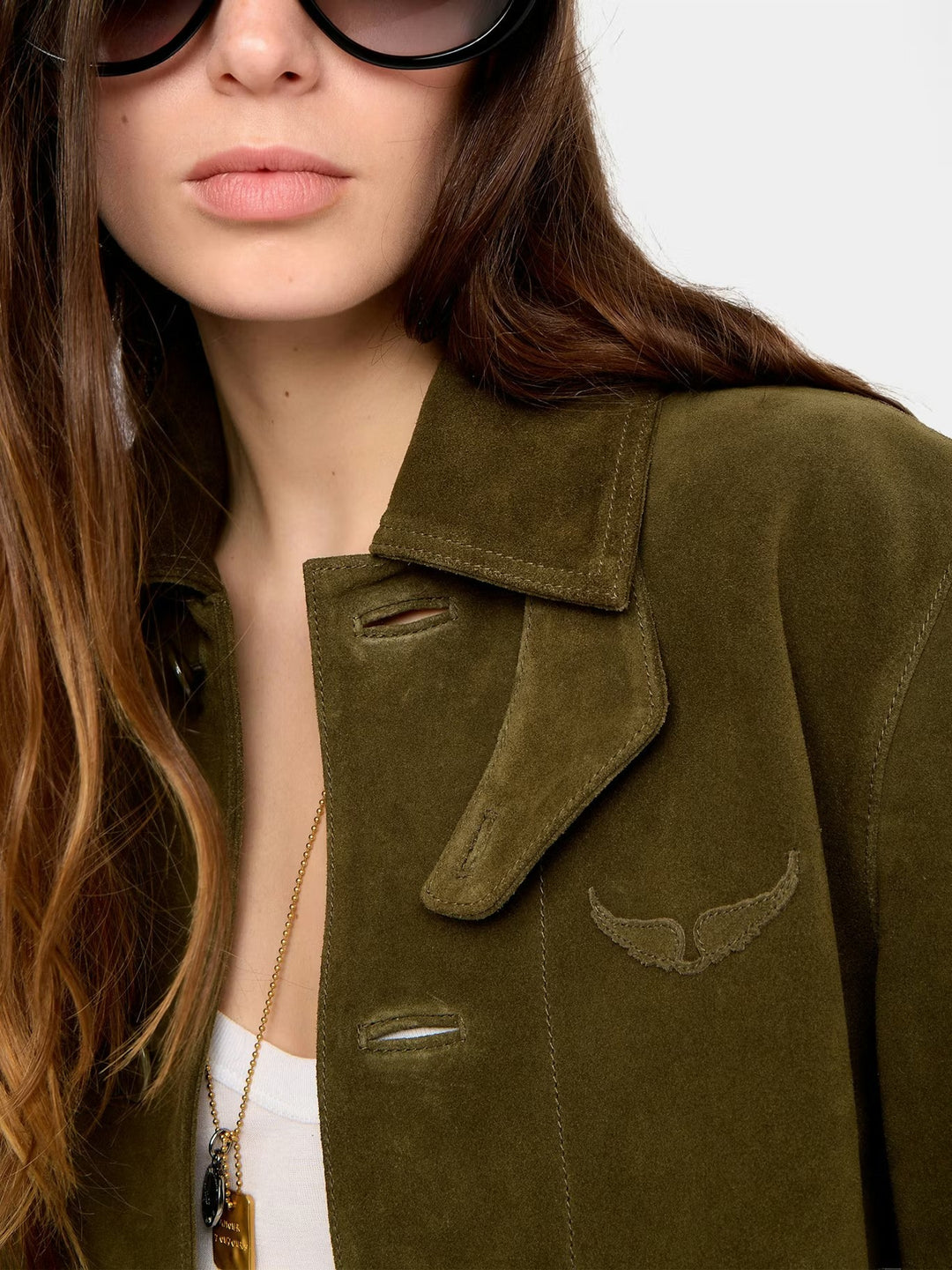 Chaqueta Lessa Suede Verde