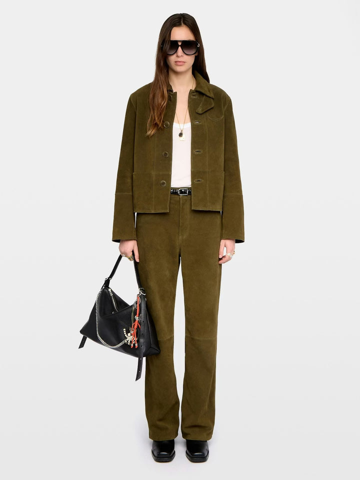 Chaqueta Lessa Suede Verde