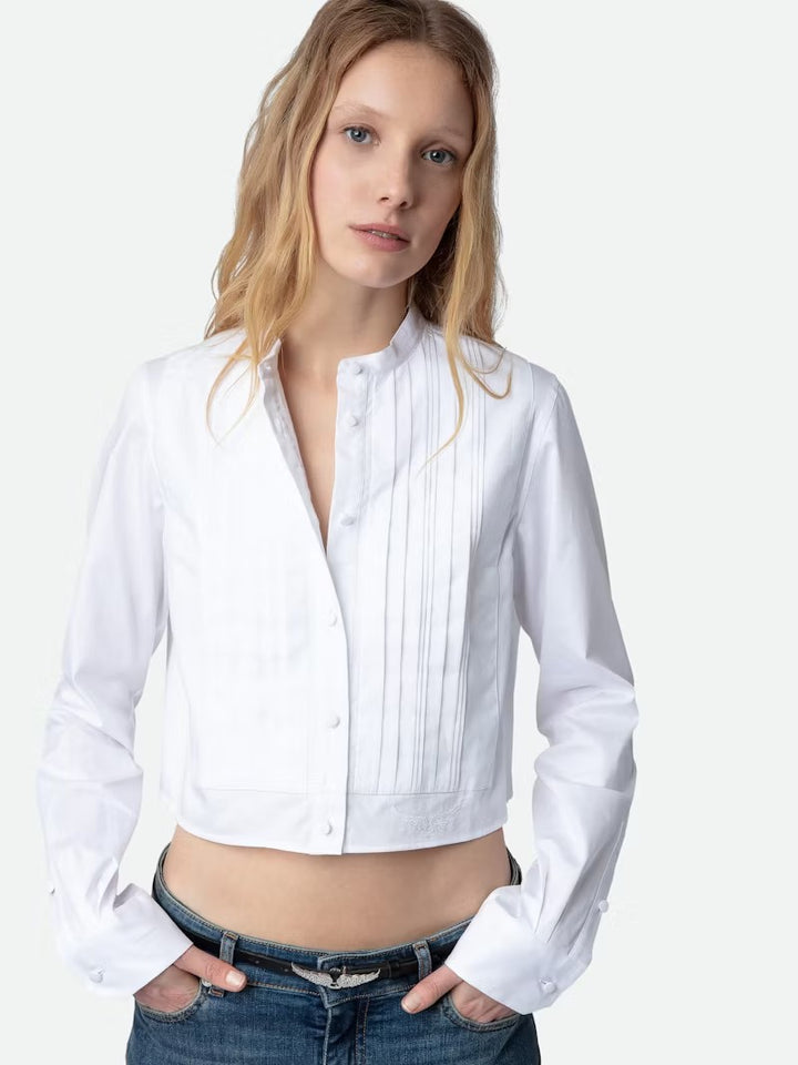 Blusa Theby Cut Pop blanca