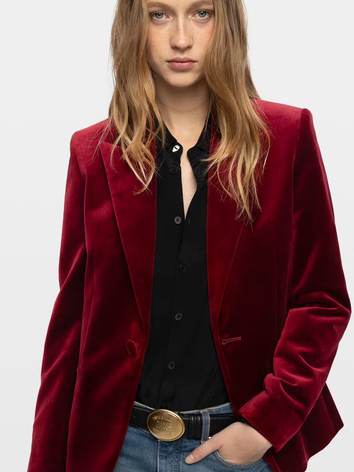 Blazer Vavy Velvet Rojo