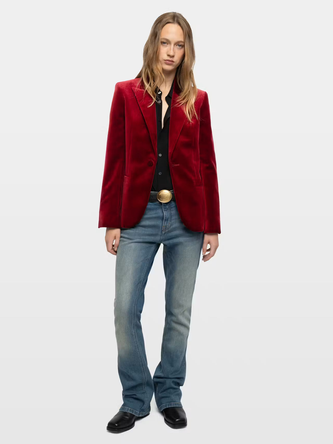 Blazer Vavy Velvet Rojo