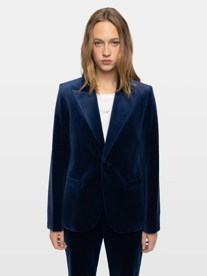 Blazer Vavy Velvet Azul