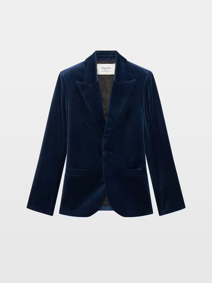 Blazer Vavy Velvet Azul
