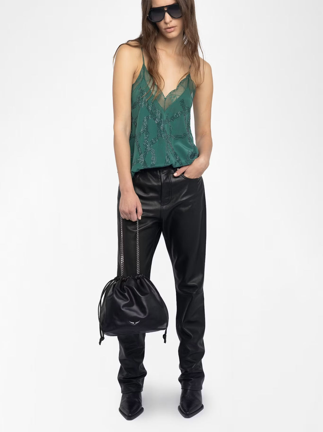 Blusa Christy Strass Emerald
