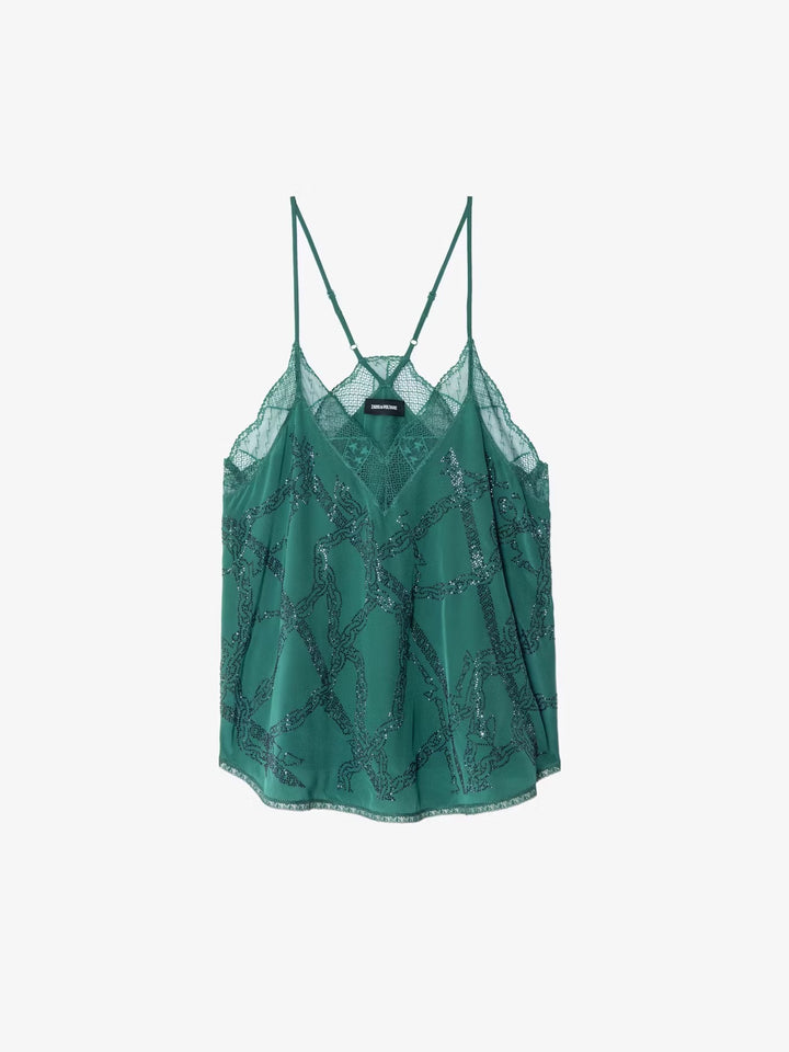 Blusa Christy Strass Emerald