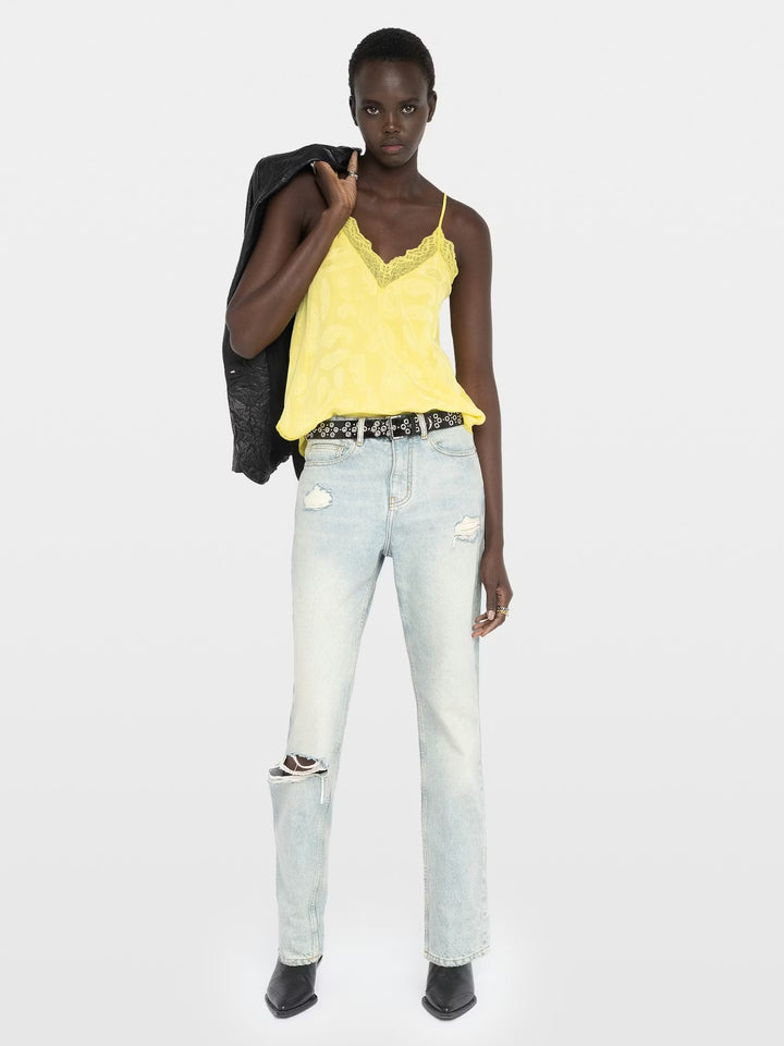 Blusa Christy Paisley Amarillo