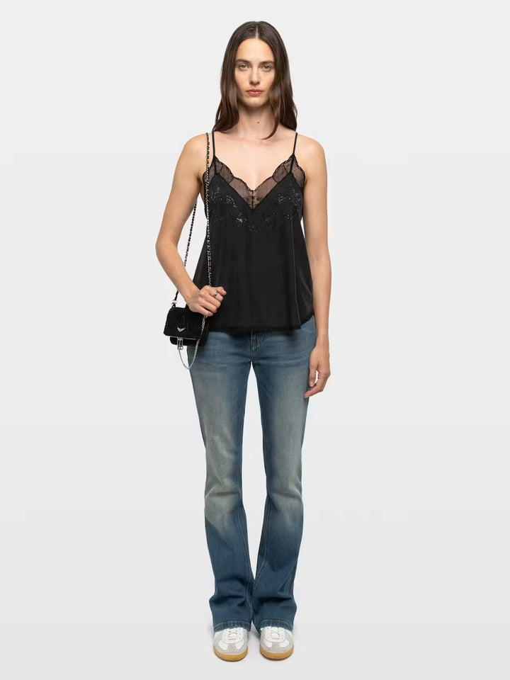 Blusa Christy Strass Paisley