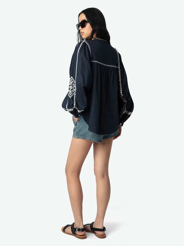 Blusa Tigy Kozak Azul