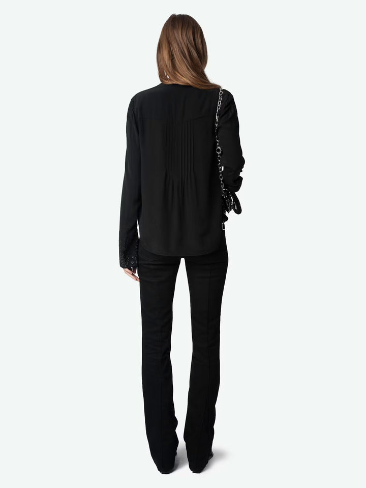 Blusa Taika Strass Negro