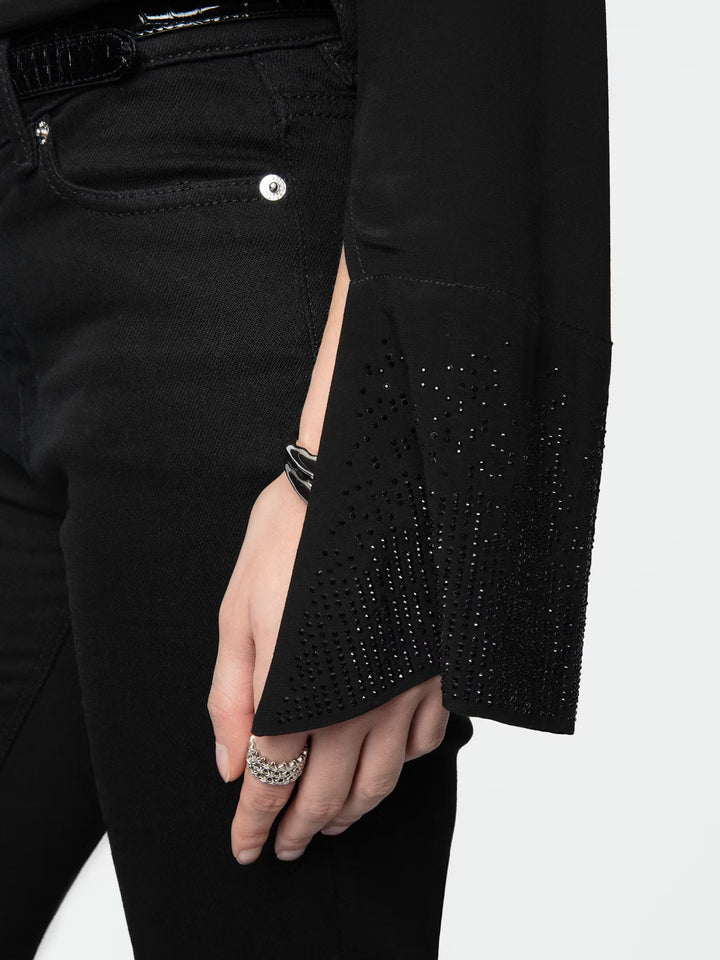 Blusa Taika Strass Negro