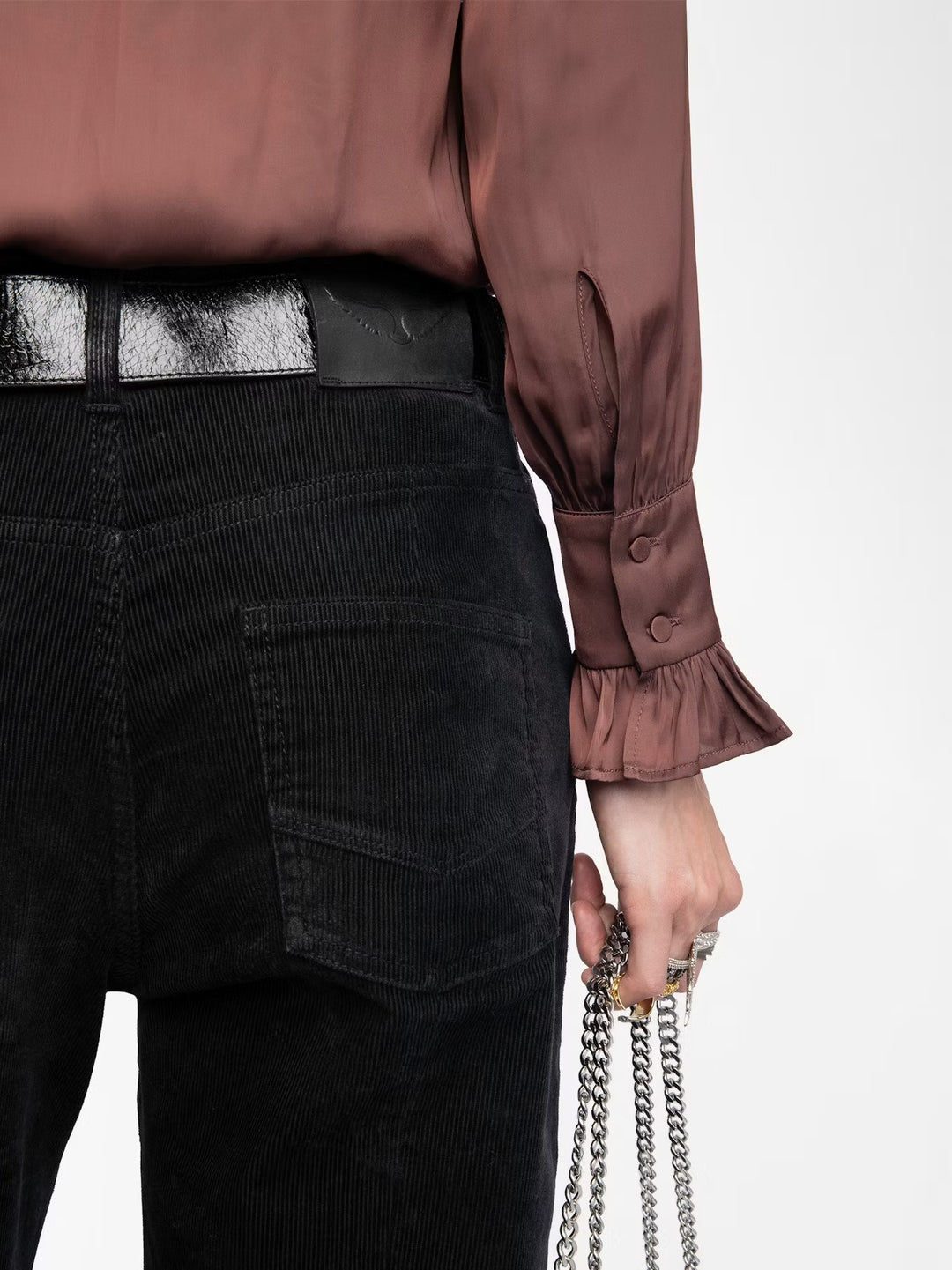 Blusa Thely Burdeo