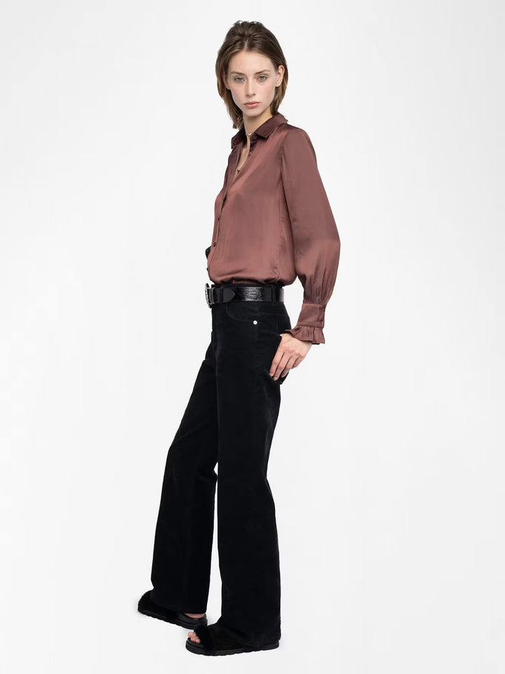 Blusa Thely Burdeo