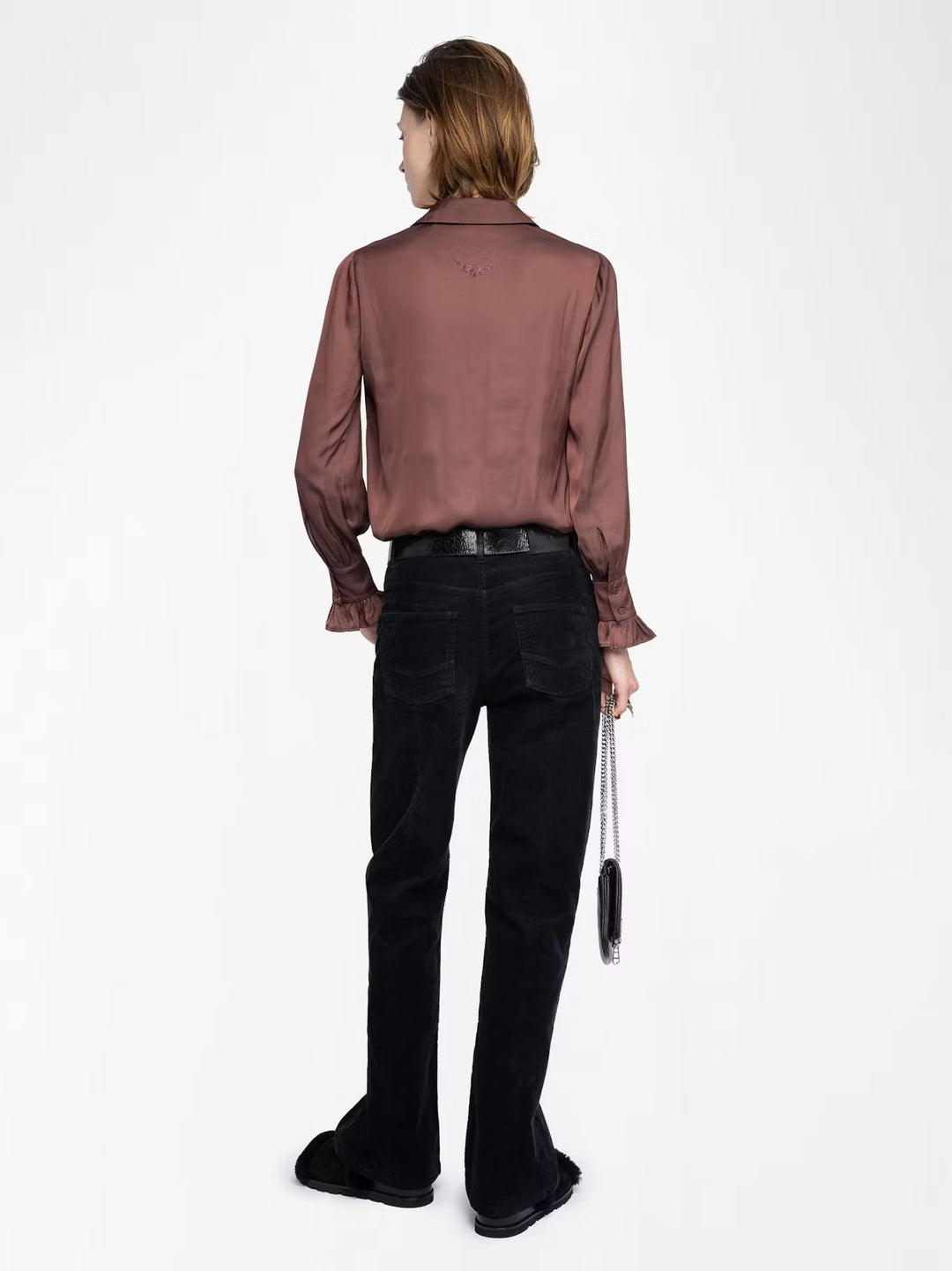 Blusa Thely Burdeo