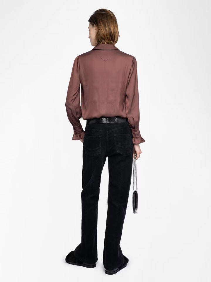 Blusa Thely Burdeo