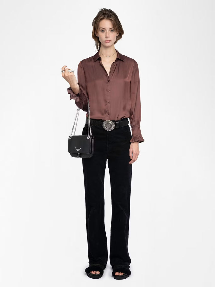 Blusa Thely Burdeo