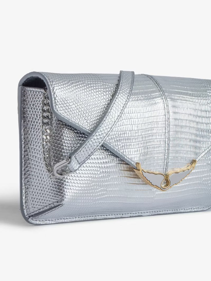 Clutch Borderline Metal Plateado