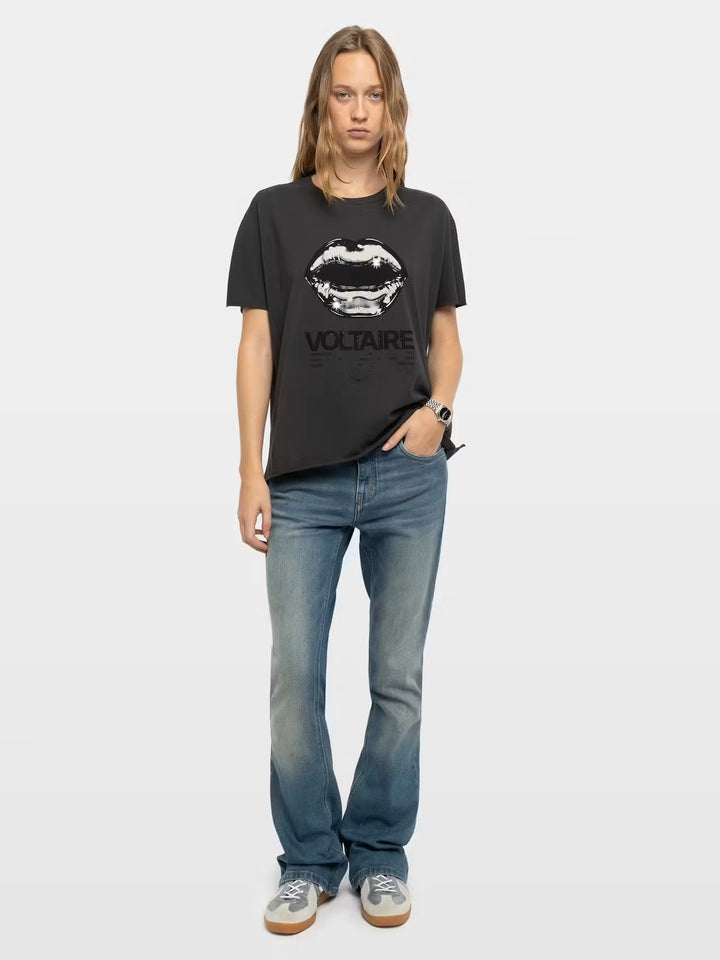 Polera Tommer Tour Lips Strass