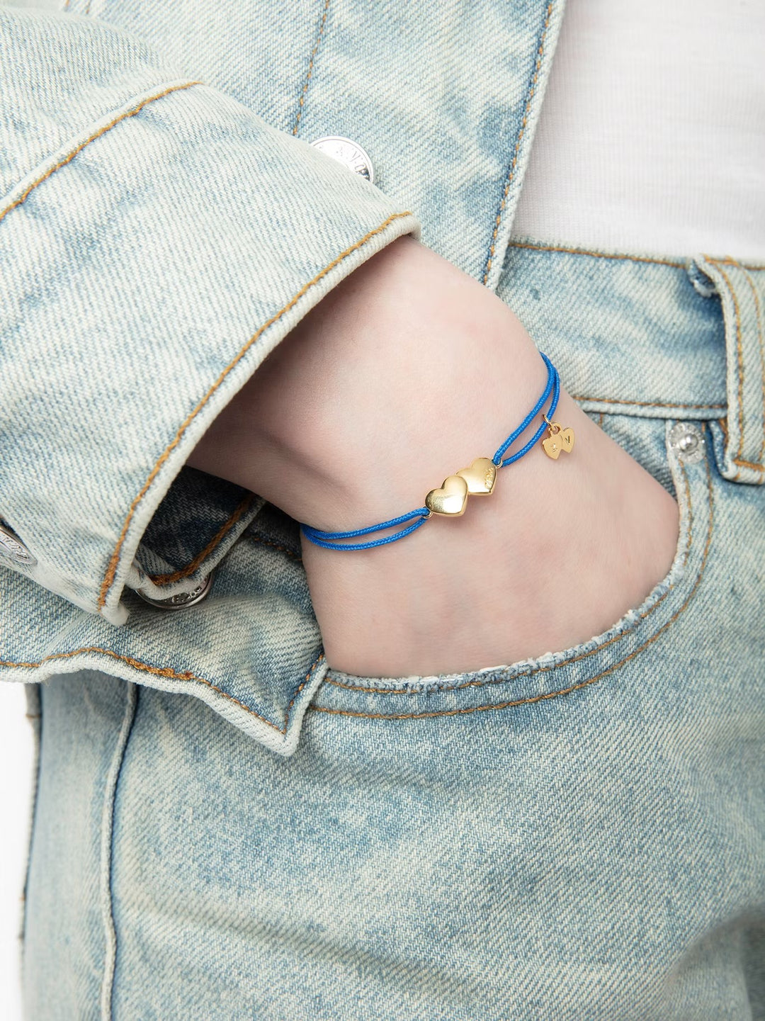 Pulsera Zadig Link Heart Azul