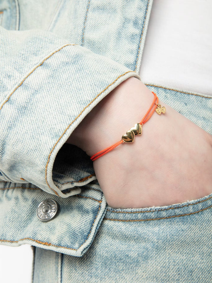 Pulsera Zadig Link Heart Naranjo