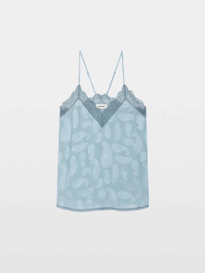 Blusa Christy Paisley Celeste